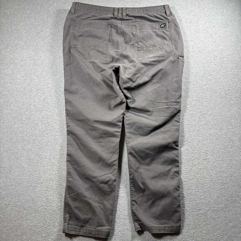 Klim West Ridge Pants Mens 38x32 Gray Canvas Double Knee Workwear Tech Utility View 3